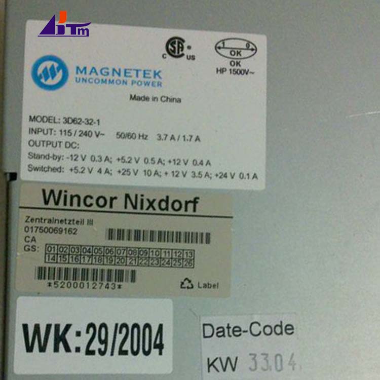 Wincor Nixdorf Power Supply 1750069162 01750069162