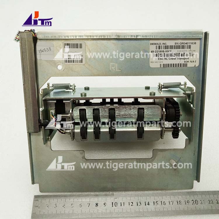 ชิ้นส่วน ATM 49221808000F Diebold Nixdorf ESC RL การขนส่งหน้าอก 49-221808-000F